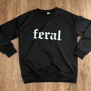 FERAL Crewneck Sweatshirt - Medium NWOT